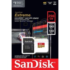 MICRO SD 256GB C10 EXTREME 190MBPS SANDISK 4K U3