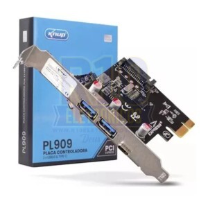 PLACA CONTROLADORA PL909 2 USB3.0 TIPO-C PCI EXPRESS