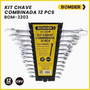 KIT CHAVE COMBINADA BOMDER BOM-3203 KIT COM 12